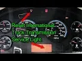 Reset International Truck Transmission Service Light