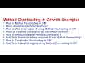 Method Overloading in C Method Overloading in CSharp with Examples