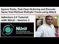 Selenium C with NUnit - Session