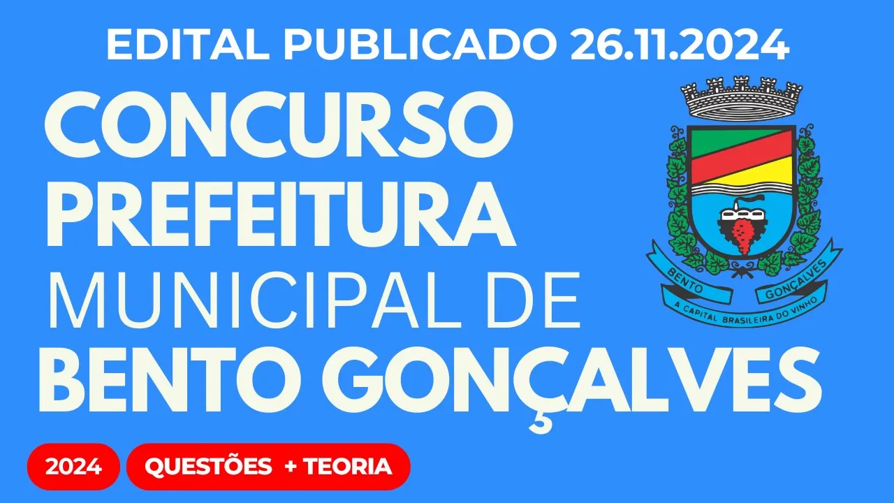 Concurso Público Bento Gonçalves RS Edital Lasalle 2024 - Auxiliar Educacional e Professor Área I