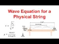 Wave Speed for a Physical String Physics