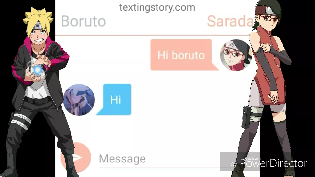Sarada texting boruto