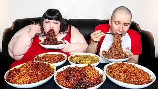 She DESTROYED These Spicy Noodles… I Couldn’t Keep Up