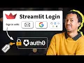 Native Google Email Authentication in Streamlit ft Auth0