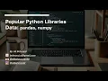 22 Popular Python Libraries Data pandas numpy
