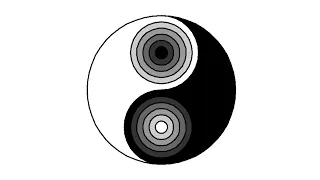 Simple Python Turtle Graphic and Code Stylized Yin Yang