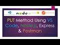 -PUT Method Using Vs Code Node js Express Postman Hindi