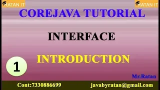 Core Java Tutorial Interface Vide0-1 Introduction By Ratan Sir