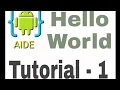 AIDE TUTORIAL-1-HELLO WORLD