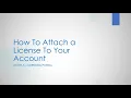 Attach a license to your account
