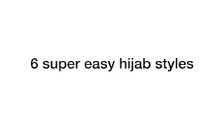 30 seconds hijab styles || 6 easy and quick hijab #hijab #hijabstyle #hijab tutorial #iqra