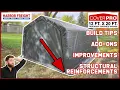 Harbor Freight 12x20 Portable Garage Build Tips Add-ons Improvements Structural Reinforcements