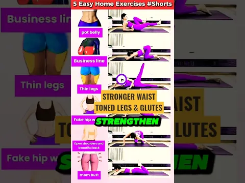 5 exercise to lose weight fast at home belly fat #Shorts
