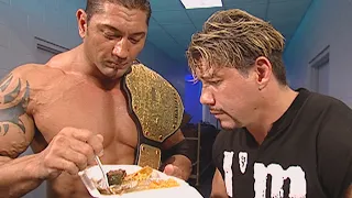 Batista Steals Eddie Guerrero S Dinner SmackDown Sept 30 2005 