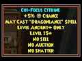 Wizard101 Chi-Focus Citrine 20 Pet Jewel with May Cast Dragonlance Pip Chance
