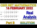 CSIR NET MATHEMATICS 16 FEBRUARY 2022 REAL ANALYSIS SOLUTION