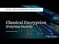 8 - Encrption through Polybius Square with solved example Data and Network Security Digitize