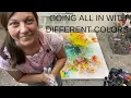 Acrylic ink - all in with different colors