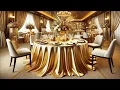 Exquisite Premium Plastic Tablecloth Round Table Cover Best Gold Round Plastic Tablecloth