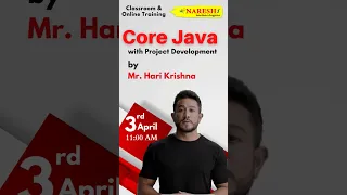 Core Java Training by Mr Hari Krishna Naresh IT