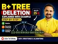 B Tree Deletion Explained with Example Step-by-Step Data Structures Algorithms DSA Tutorial