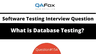 What is Database Testing Software Testing Interview Question