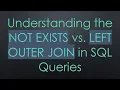 Download Lagu Understanding the NOT EXISTS vs. LEFT OUTER JOIN in SQL Queries