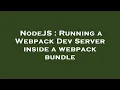 NodeJS Running a Webpack Dev Server inside a webpack bundle