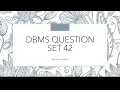 DBMS Question Session Task No 42 1st Year Semester 01 Java Institute Venura Prabath