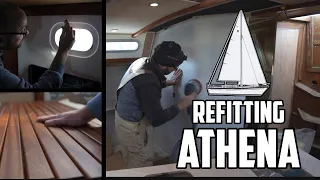 Sail Life – New Gebo portlight, deck fills & working on the settee – DIY boat project