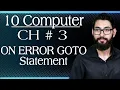 Conditional Transfer of control ON ERROR GOTO Statement in GW BASIC 10 class computer chapter 3