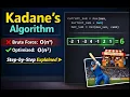 Kadane s Algorithm Explained - Part 1 Maximum Subarray From Brute Force to O n