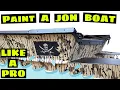 Camo Paint a Jon Boat LIKE A PRO Part 1