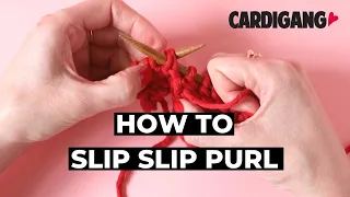 How to decrease with a slip slip purl Cardigang