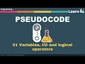 01 - Variables inputs and outputs and logical operators