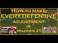 Every Defensive Adjustment in Madden 25