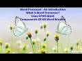 Word Processor - An Introduction Part 1