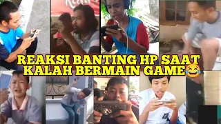 Download REAKSI BANTING HP SAAT KALAH  BERMAIN GAME | FREE FIRE VS MOBILE LEGENDS MP3