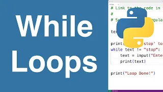 While Loops Python Tutorial