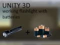 Unity3D Advanced flashlight with batteries Script in description