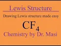 How to Draw Lewis Structure for CF4 tetrafluorocarbon