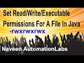 Set Executable permissions for a file in Java