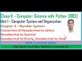 Number System Class 11 Computer Science with Python Chapter 3 Computer Science