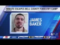 Inmate caught after escape from Bell County Forestry Camp