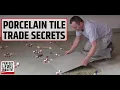 Trade secret porcelain tile 60-60cm 24 x 24 in the garage floor and T-Lock Tile spacers