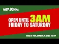 Craving a slice after hours We open late