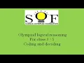 Olympiad logical reasoning - Coding and decoding class 3