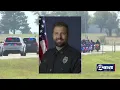 Memorial service for fallen Hays officer Sgt Scott Heimann on 12 News at 5