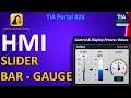 How to Use Slider Bar Gauge in TIA Portal HMI Tutorial