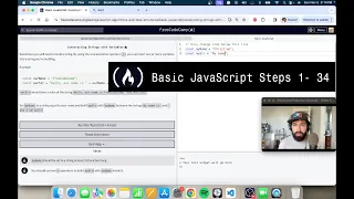 freeCodeCamp JavaScript Algorithms Data Structures Basic JavaScript Steps 1 - 34